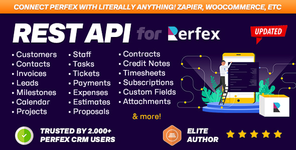 REST API module for Perfex CRM - Connect Apps and Automate Workflows with third party applications V.2.1.0