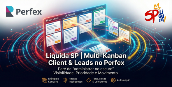 Liquida SP  Multi-Kanban Client & Leads + RestAPI no Perfex V.1.0.8