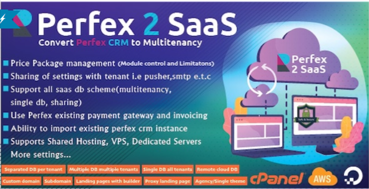 Licença Original + Perfex CRM SaaS Module - Transform Your Perfex CRM into a Powerful Multi-Tenancy Solution V.0.3.7